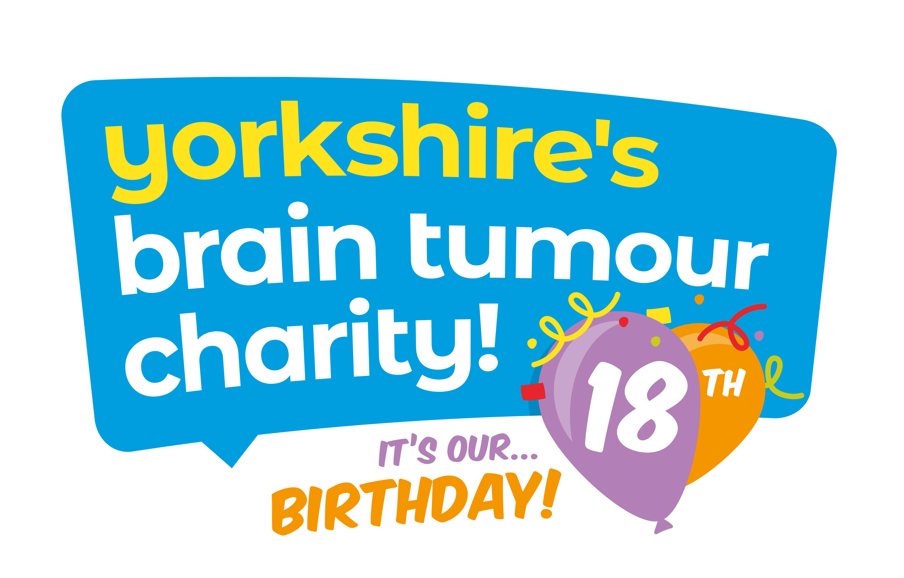 Yorkshire’s Brain Tumour Charity turns 18 on 12th February!
